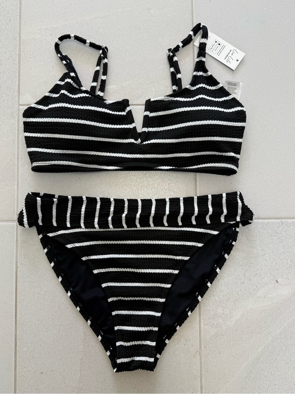 Black and white 2 Piece Swimsuit
